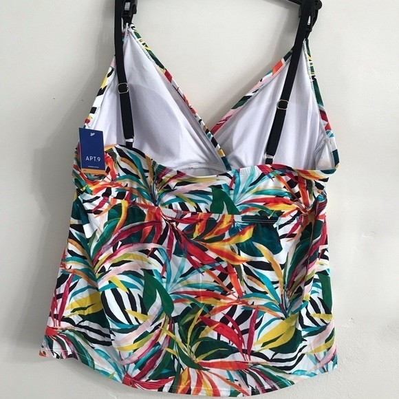 Apt. 9 top tankini Floral tropical NWT woman Plus size - Picture 2 of 2